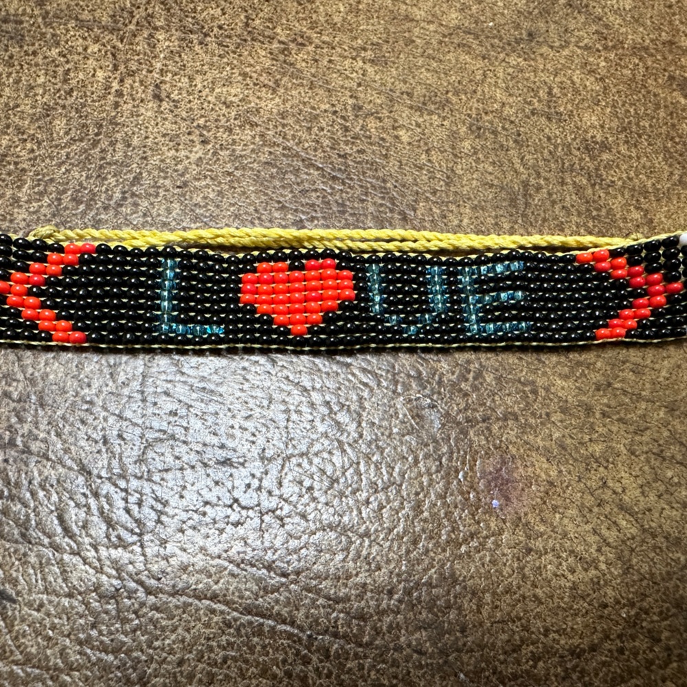 3/$33 Handmade “LOVE” Bead Bracelet from Colombia by the Emberá People’s.